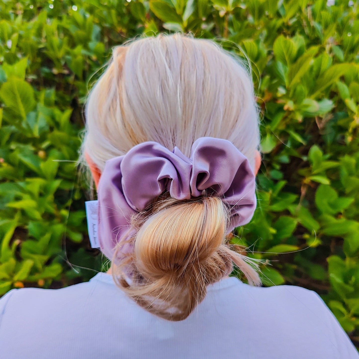 Lilac Satin Scrunchie Large