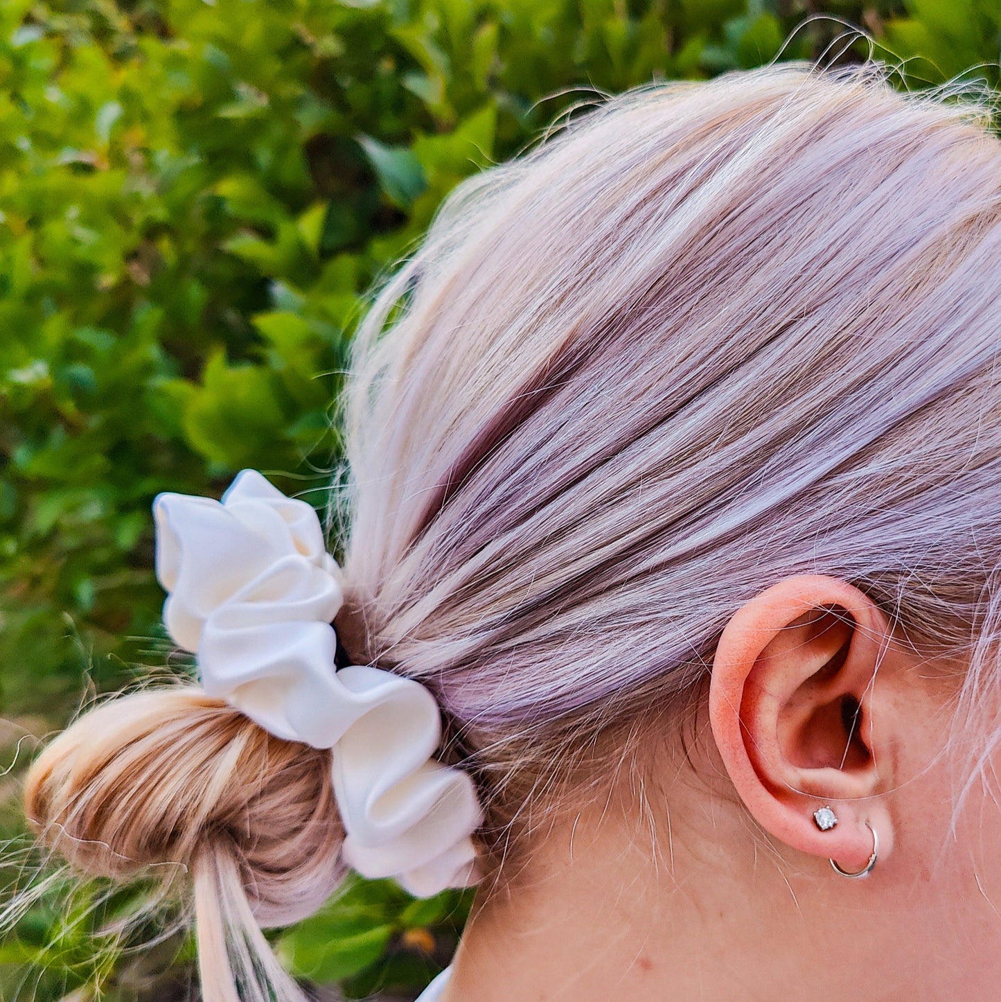 Ivory Satin Scrunchie Regular