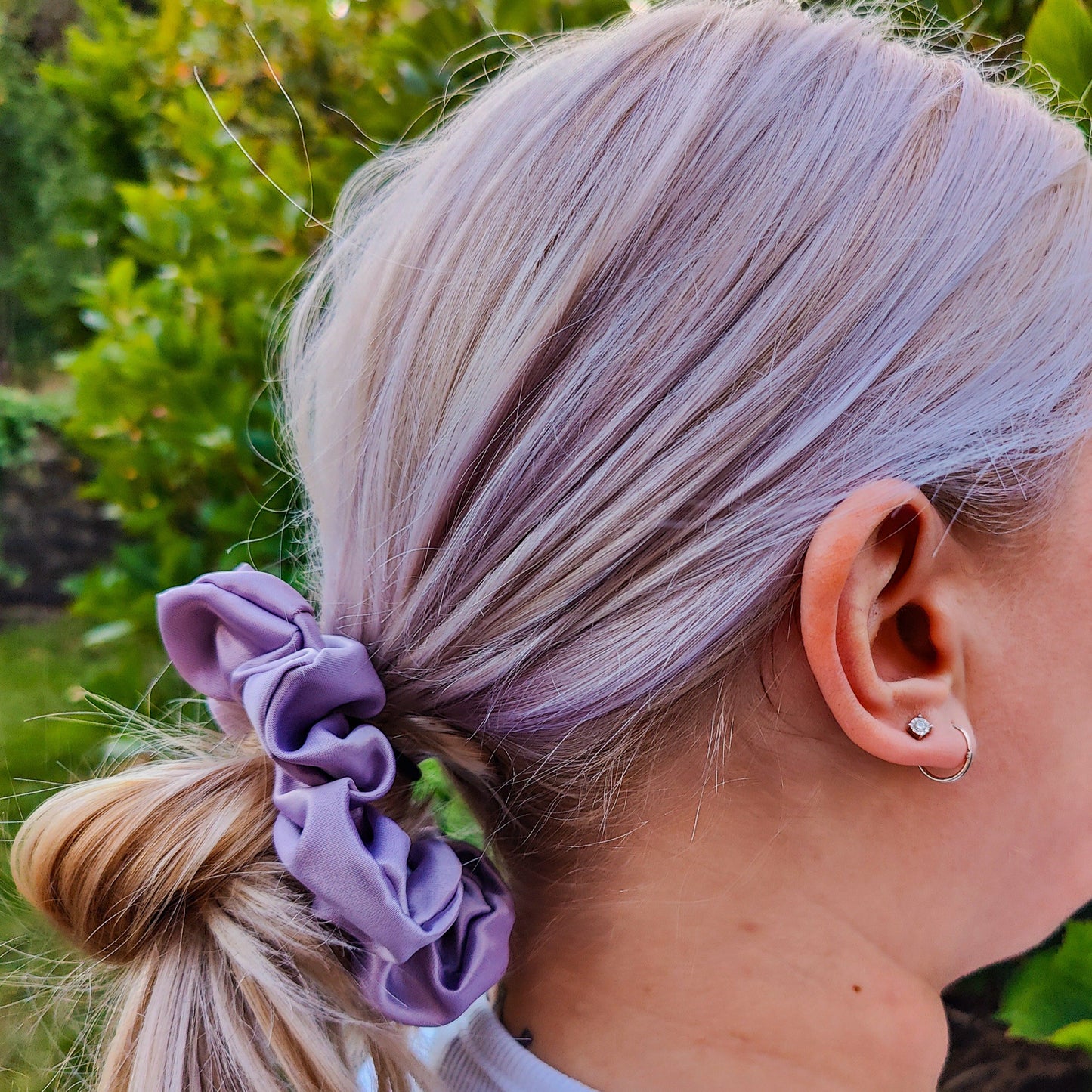 Lilac Satin Scrunchie Regular