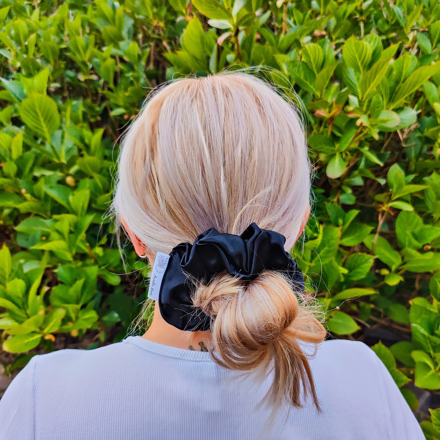 Black Satin Scrunchie Regular