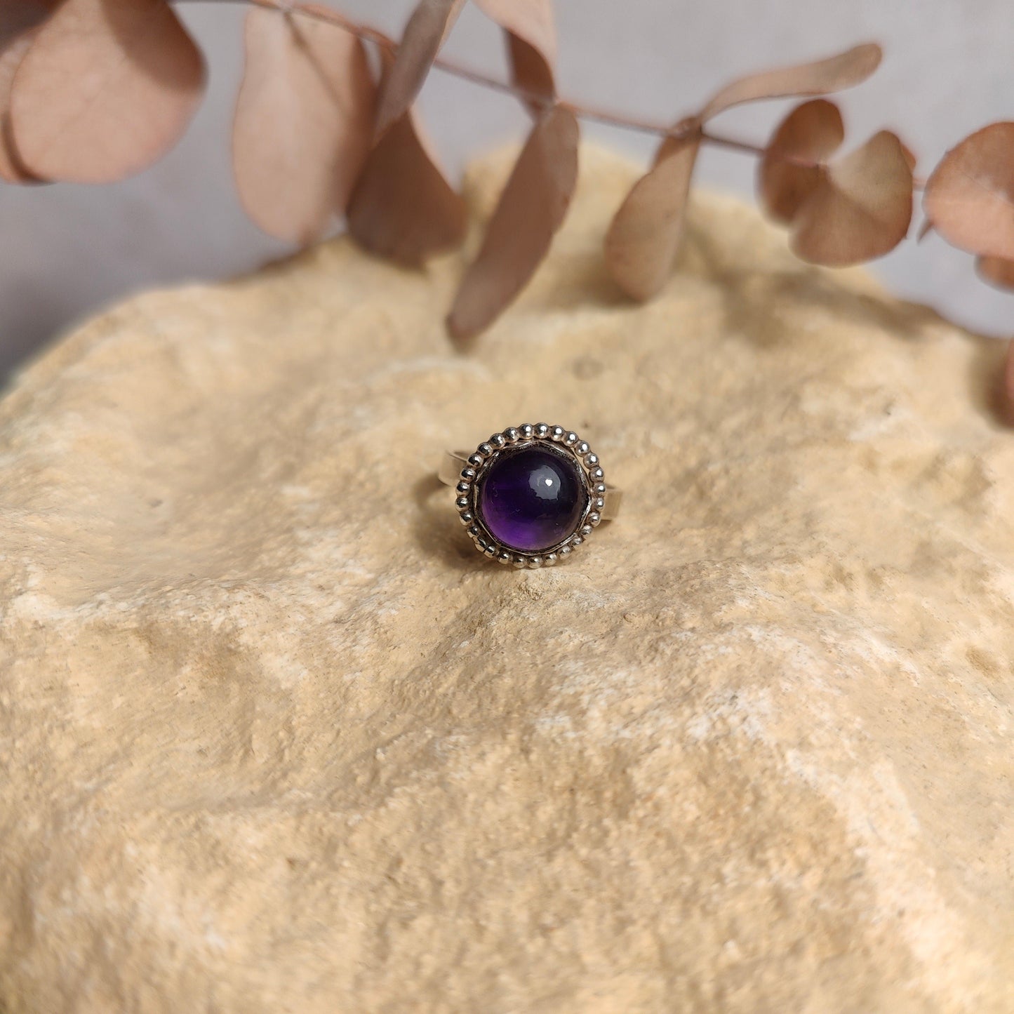 Amethyst Bubble Ring UK Size M