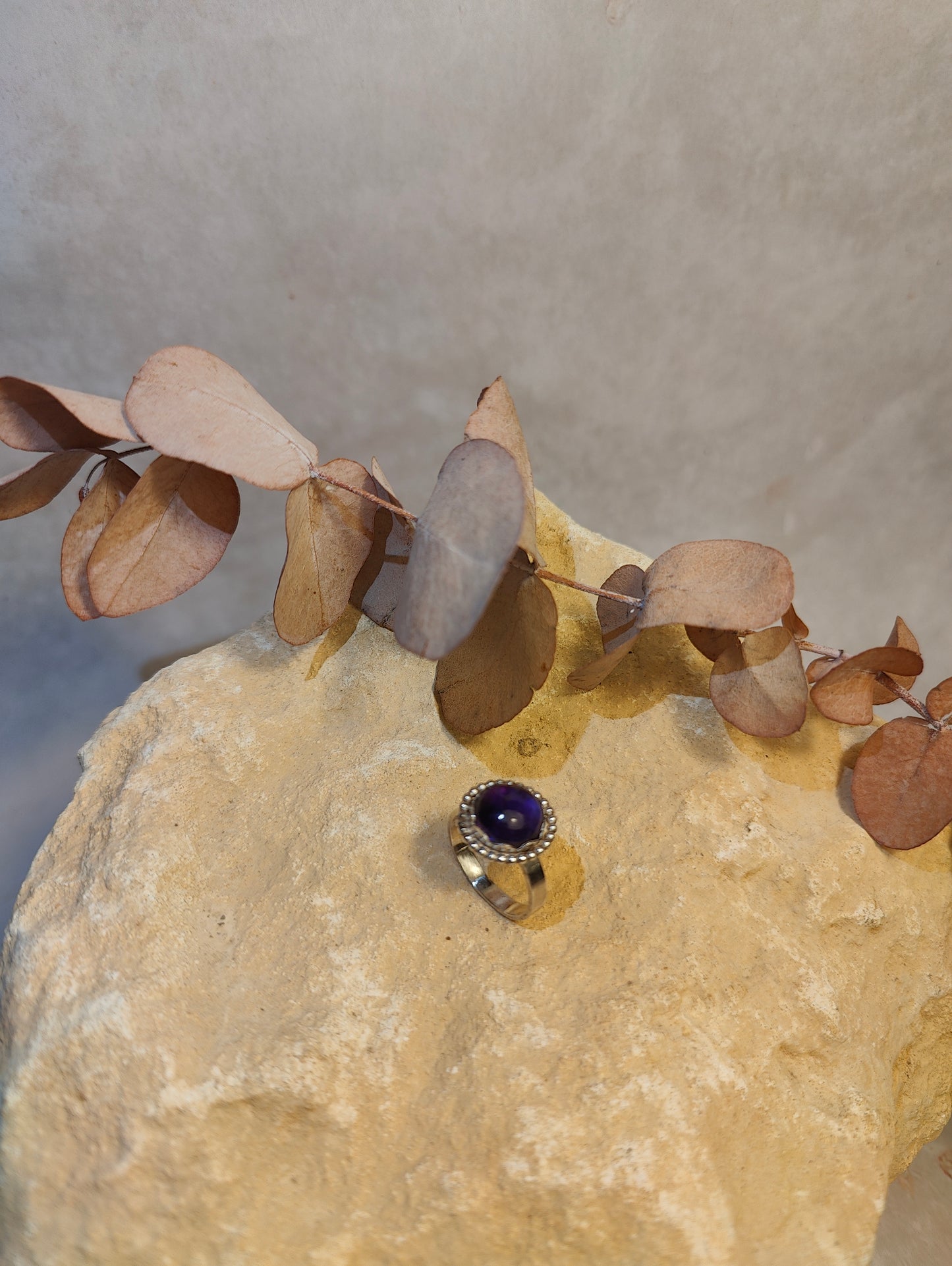 Amethyst Bubble Ring UK Size M