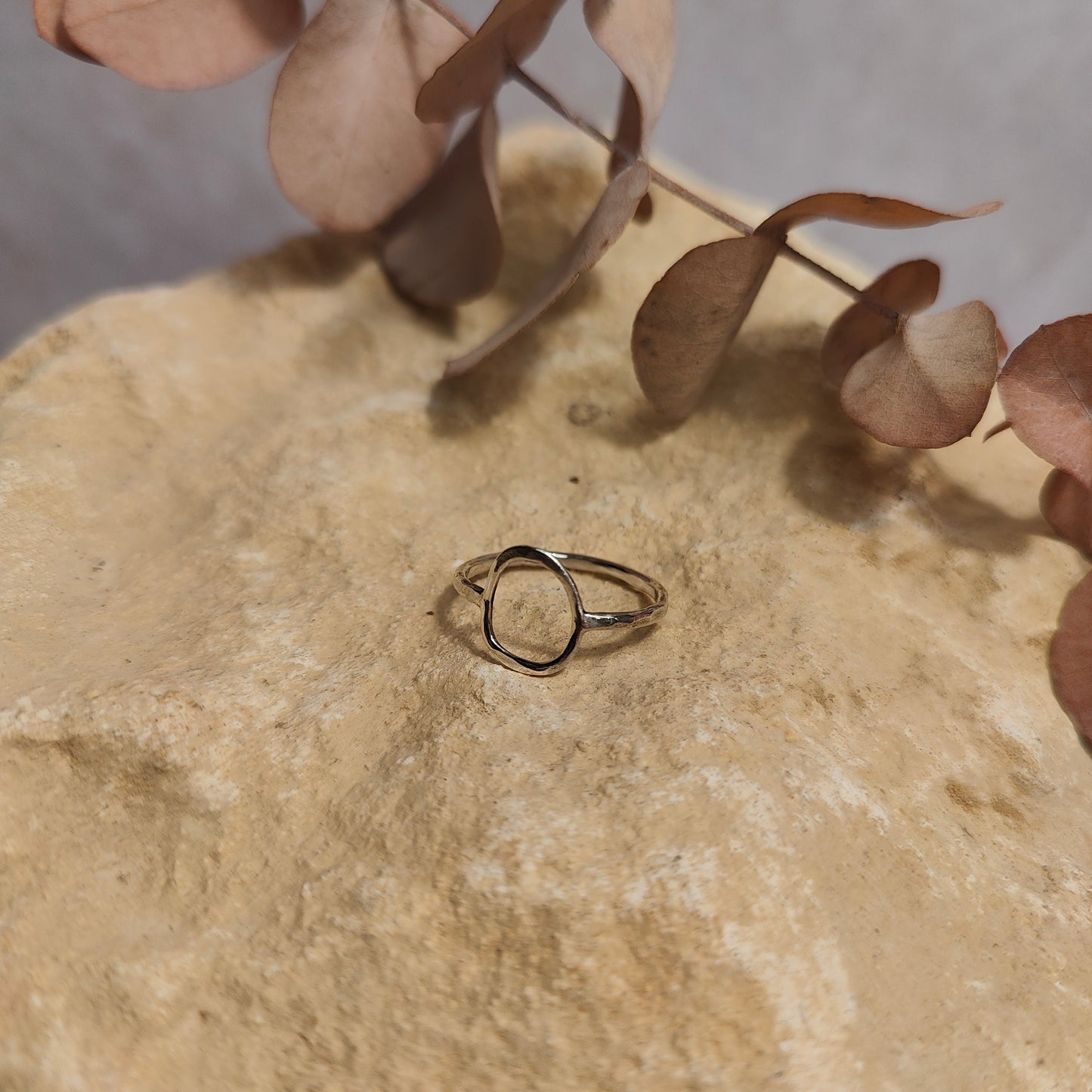 Freeform Circle Ring UK Size Q