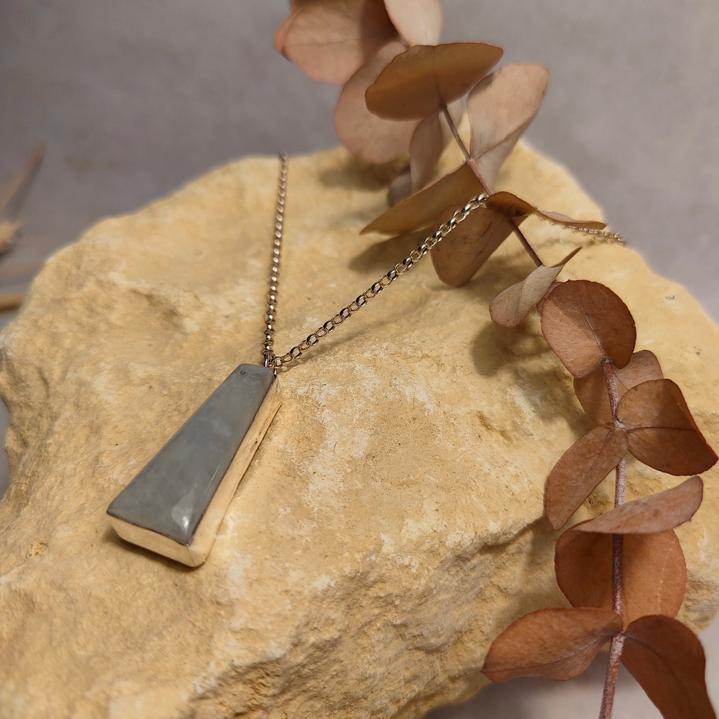Rainbow Moonstone Star Pendant Necklace