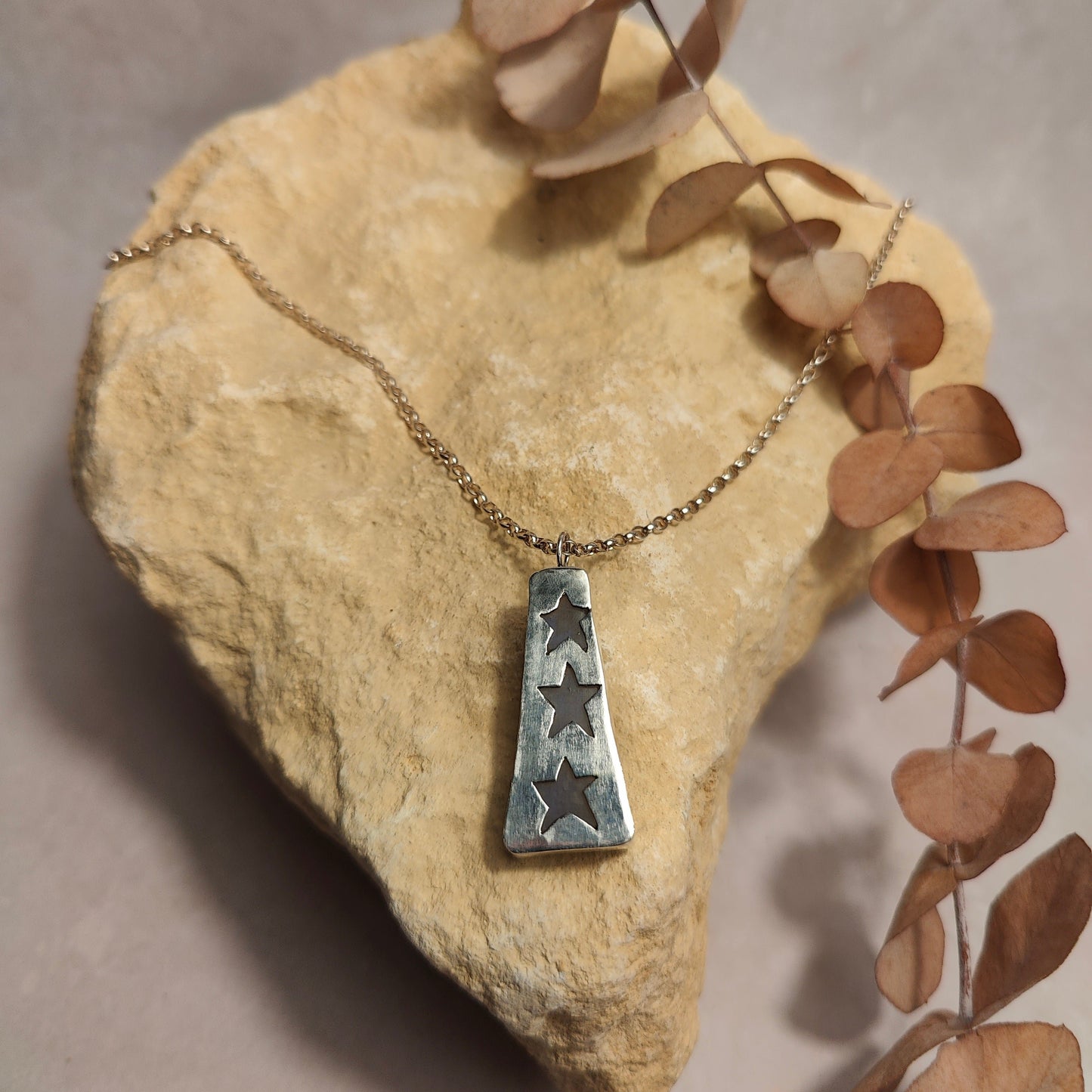 Rainbow Moonstone Star Pendant Necklace