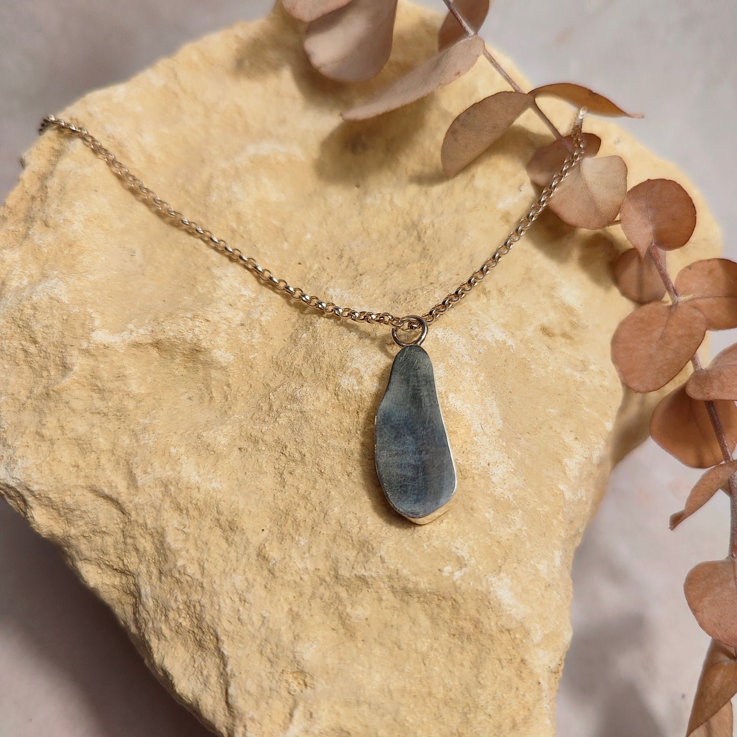 Forest Green Seaglass Pendant Necklace