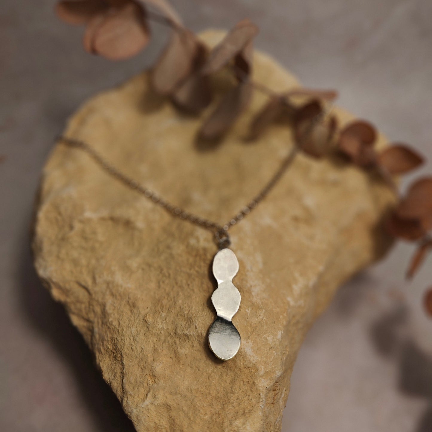 Triple Green Seaglass Pendant Necklace