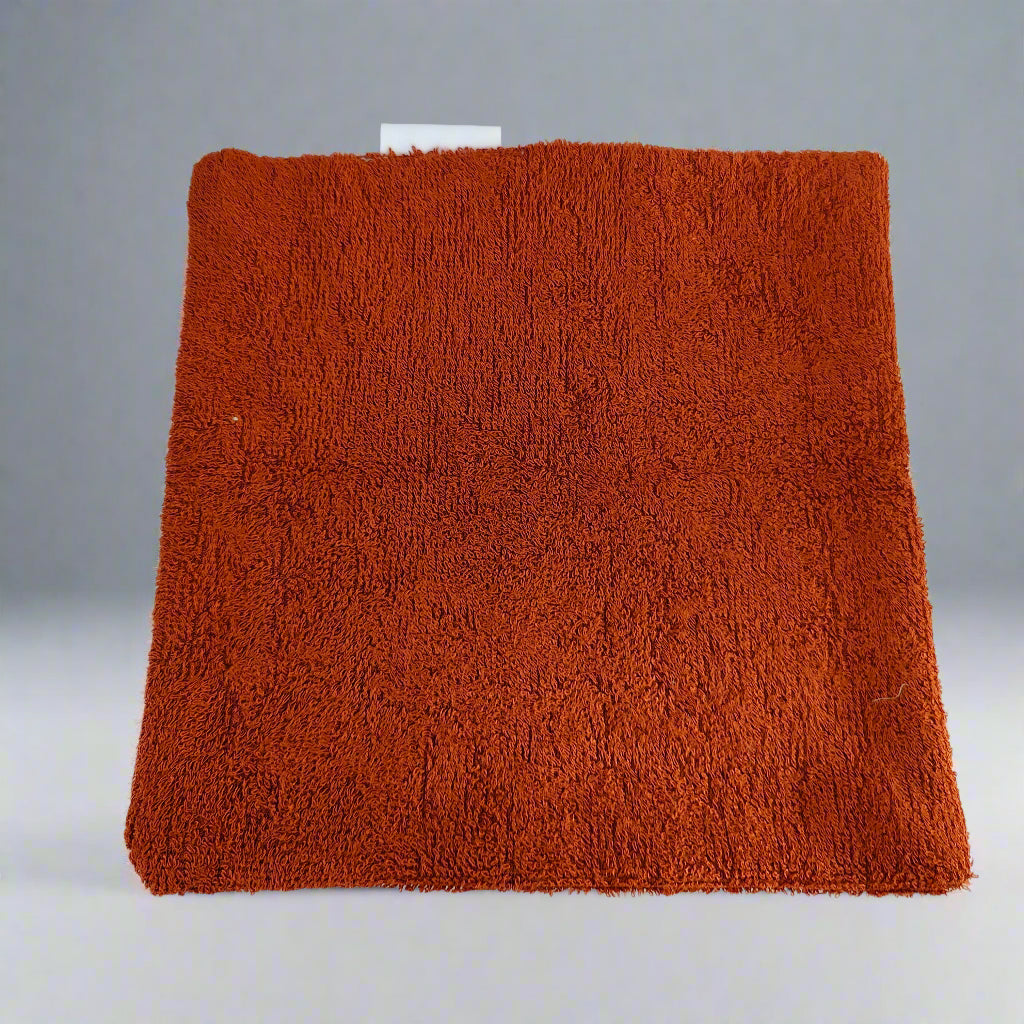 Black And Rust Cotton Bamboo Face Cloth Flannel