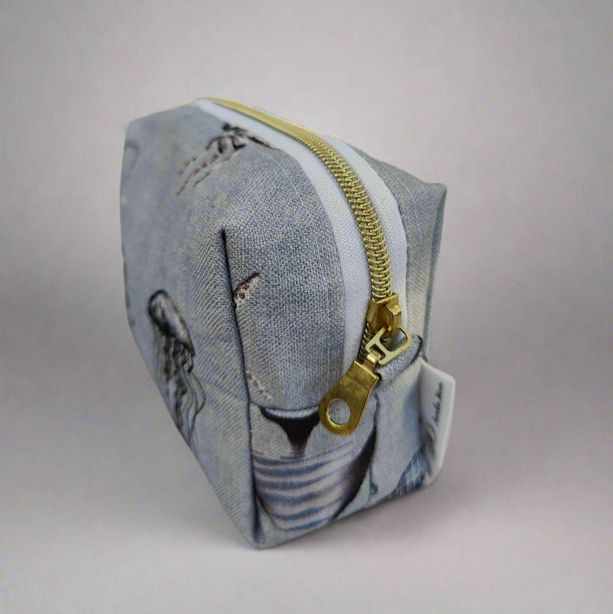 Small Blue Ocean Cosmetic Pouch