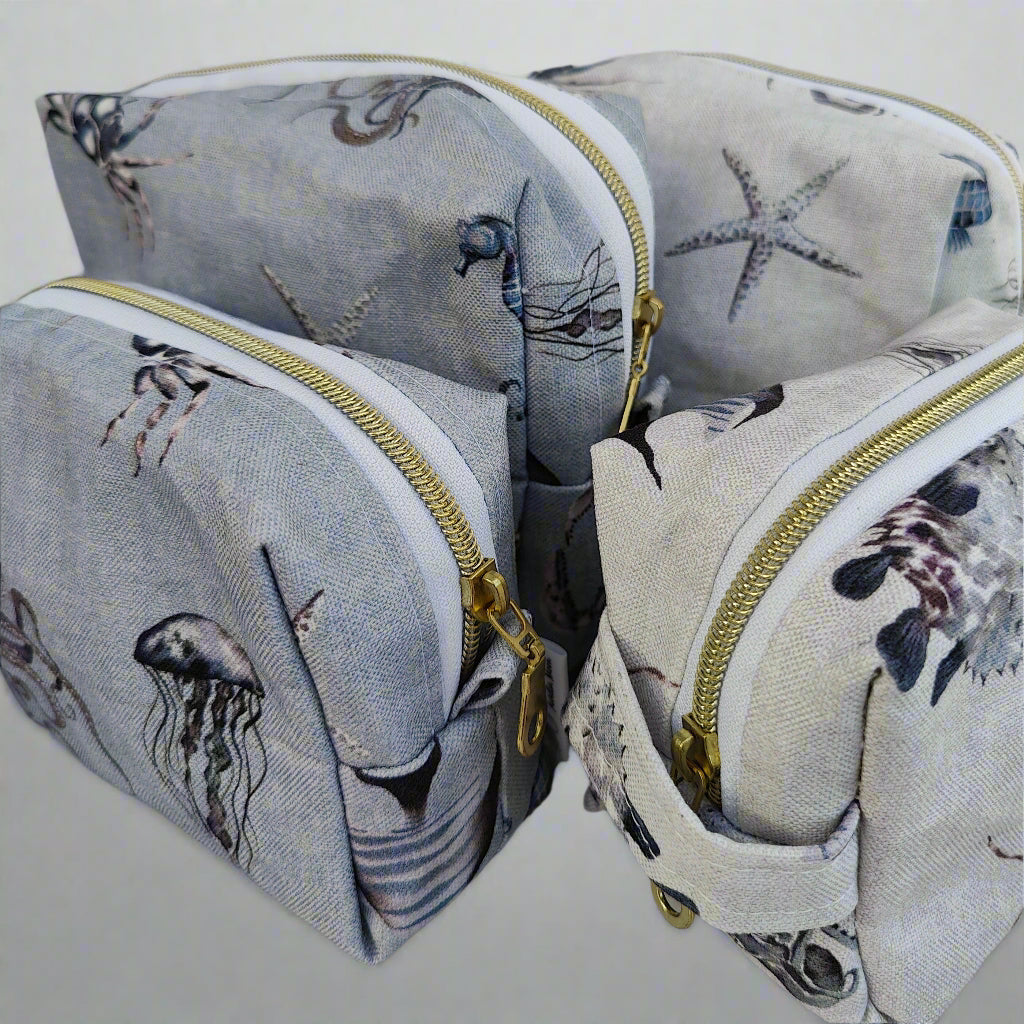 Small Blue Ocean Cosmetic Pouch
