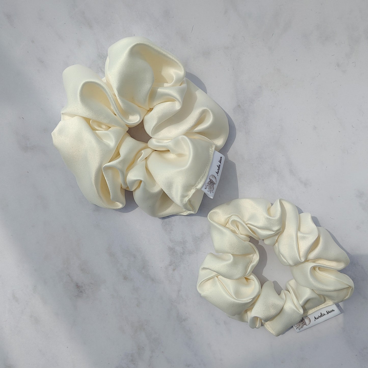 Ivory Satin Scrunchie Regular