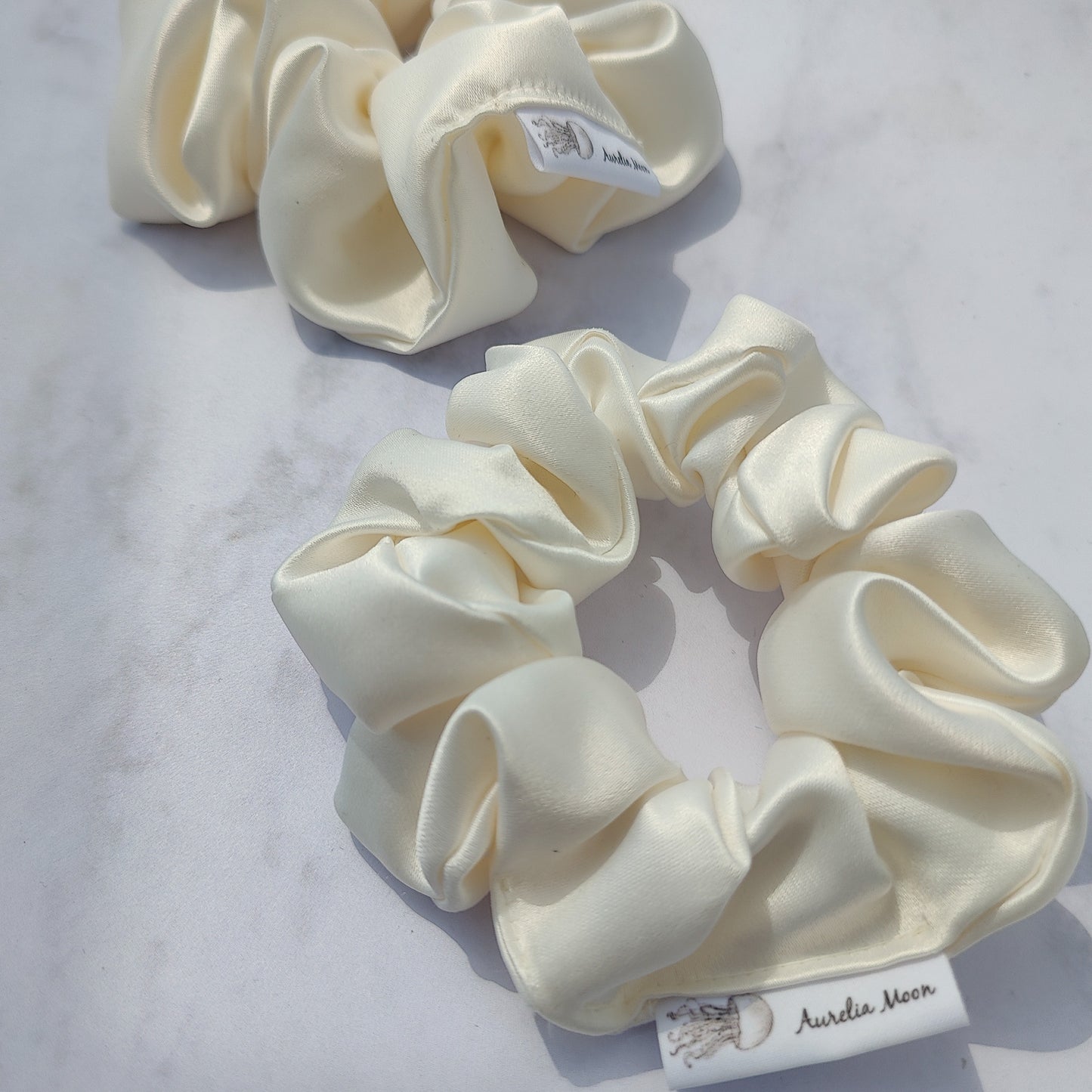 Ivory Satin Scrunchie Regular