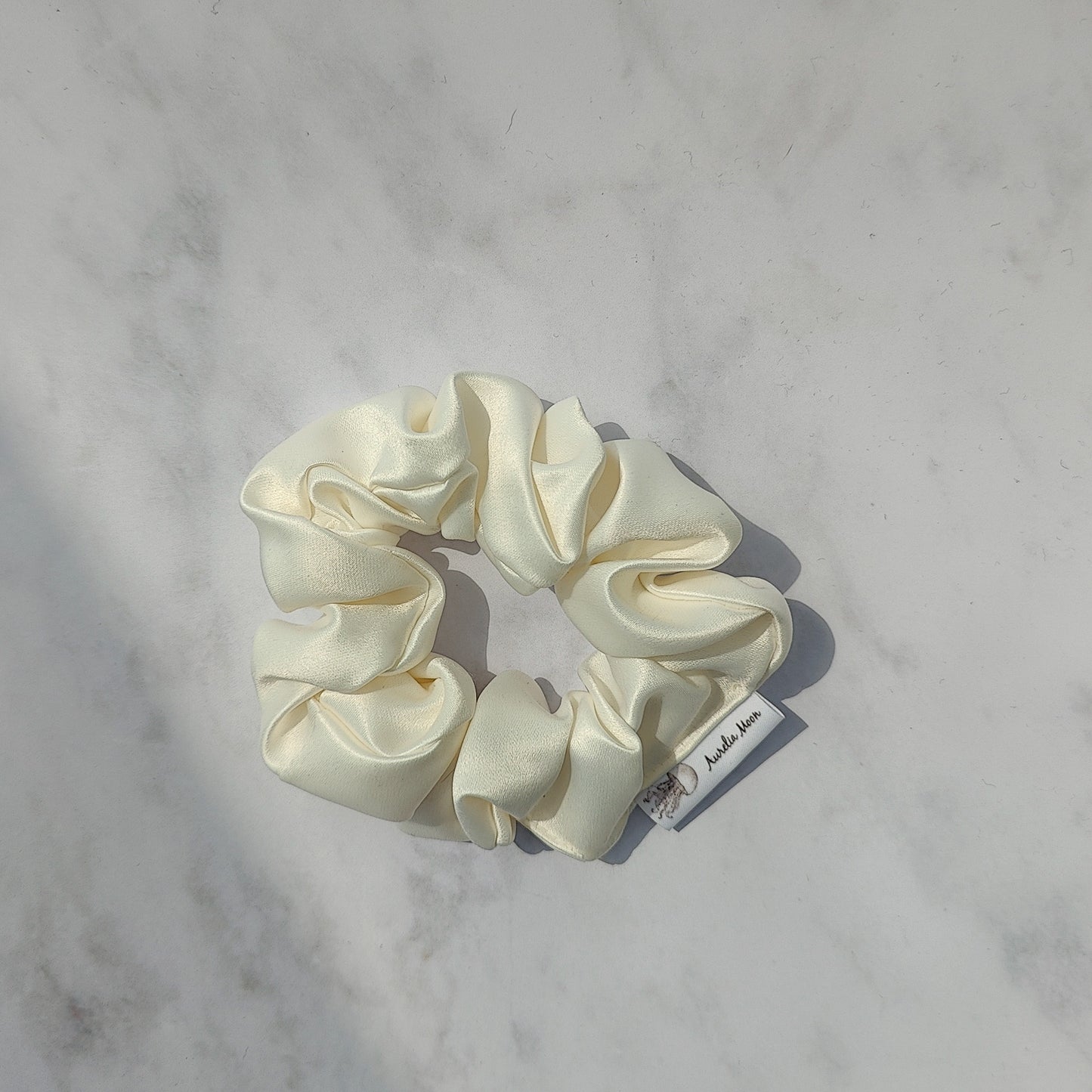Ivory Satin Scrunchie Regular