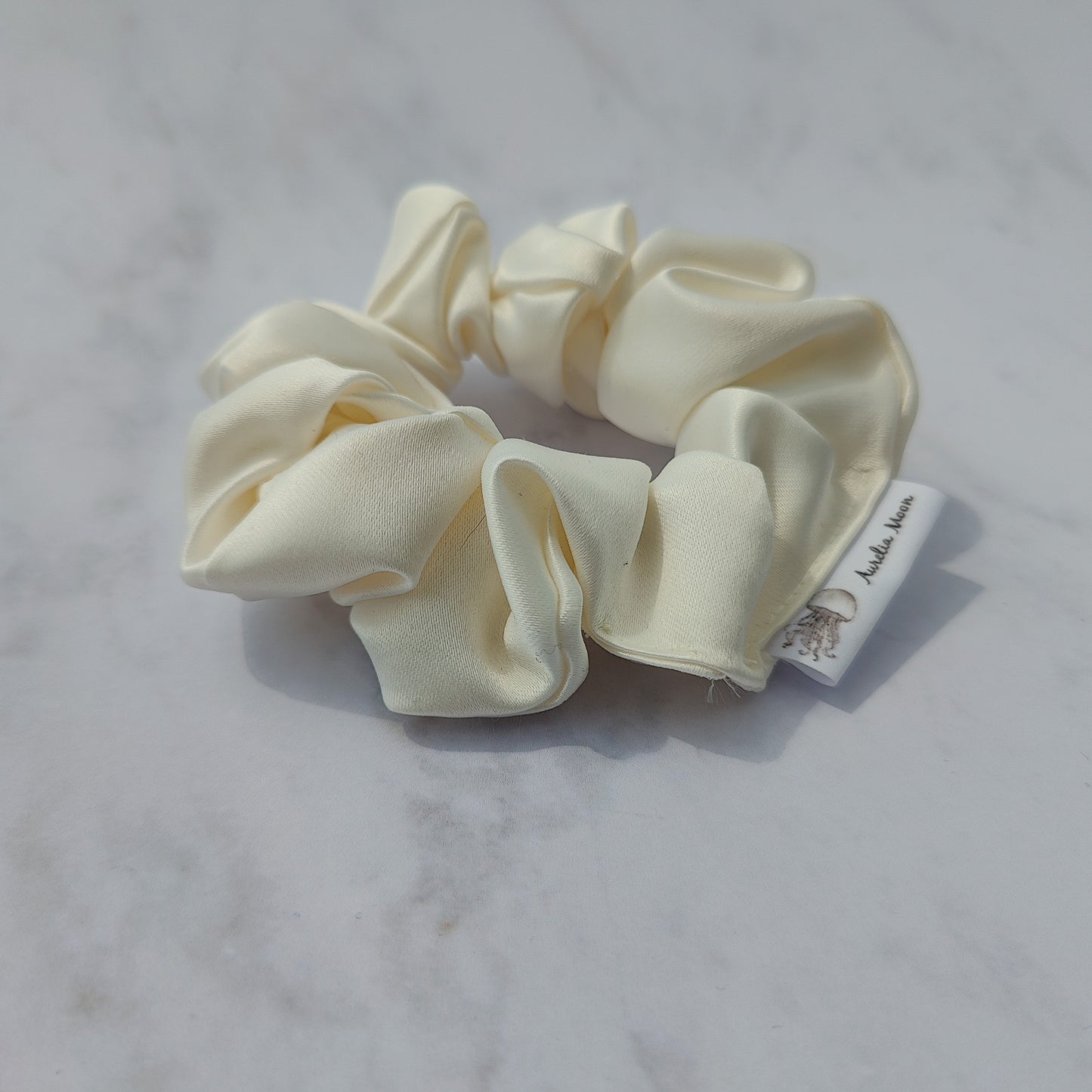 Ivory Satin Scrunchie Regular