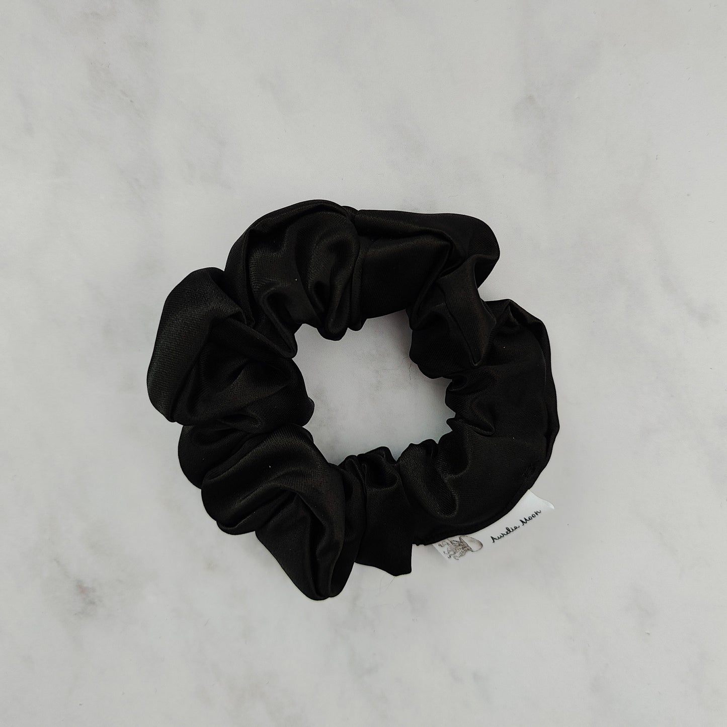 Black Satin Scrunchie Regular