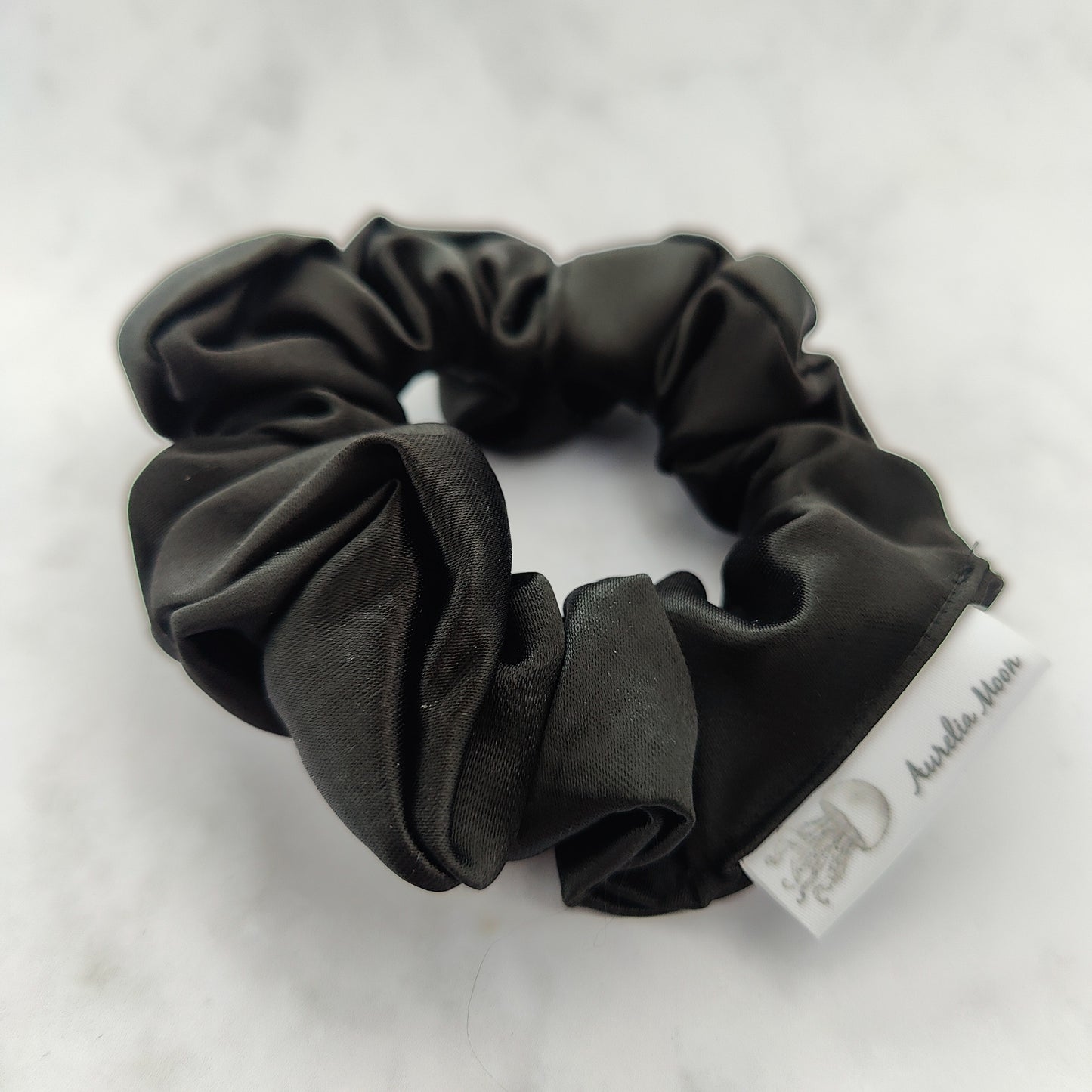 Black Satin Scrunchie Regular