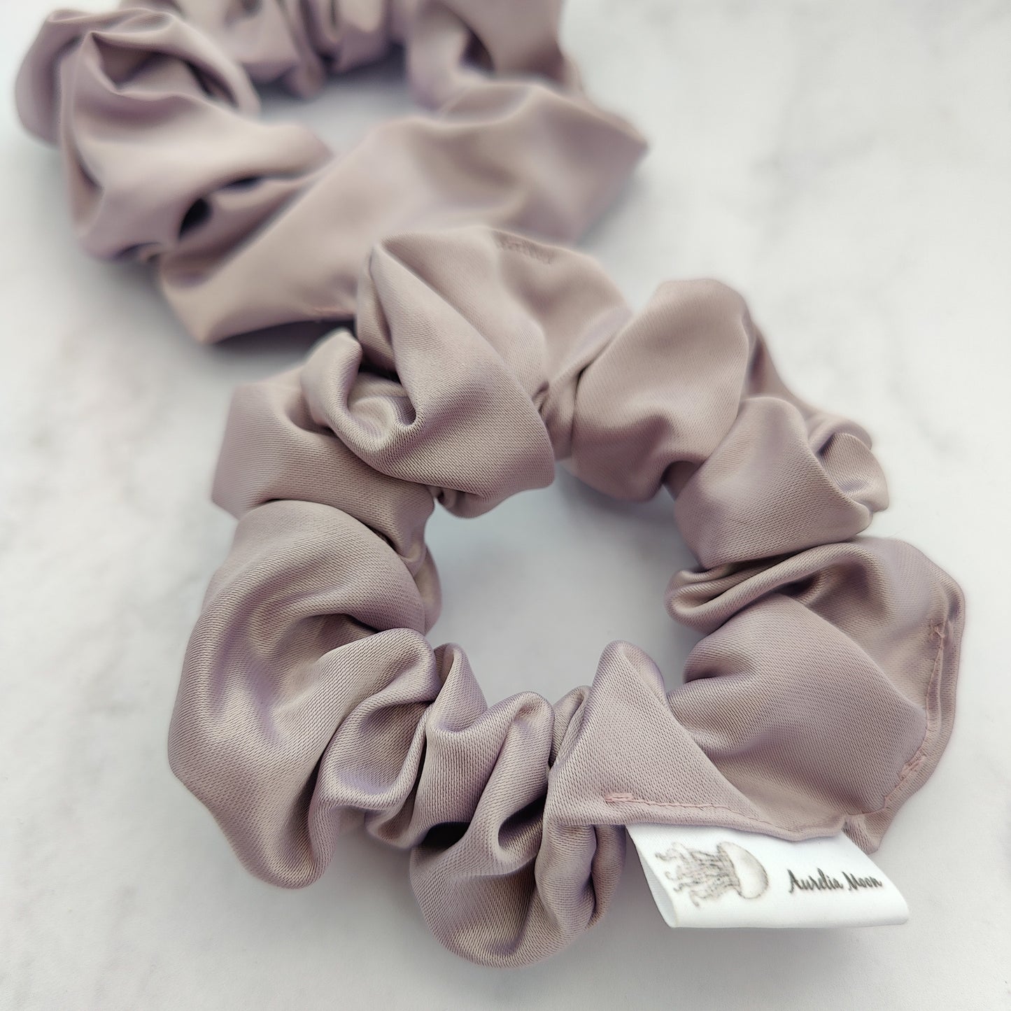 Lilac Satin Scrunchie Large