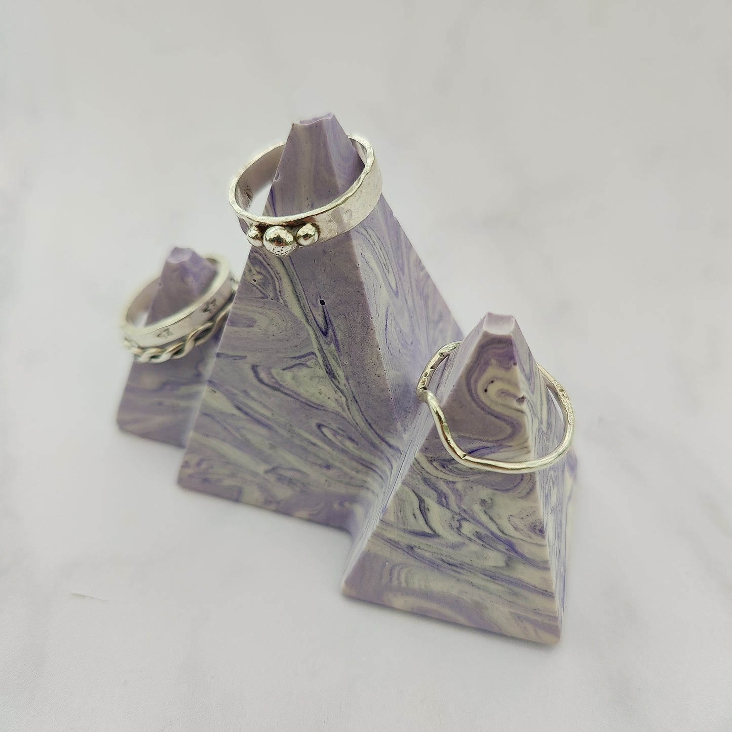 Lilac Swirl Jesmonite Ring Holder