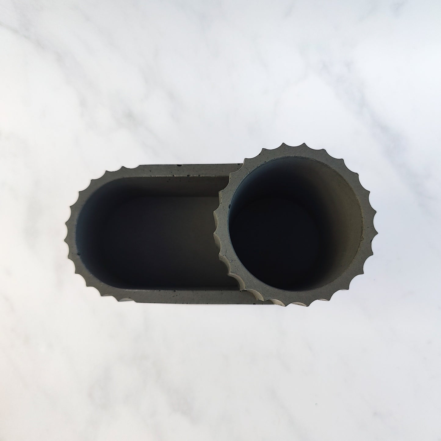 Dark Grey Jesmonite Bathroom Pot