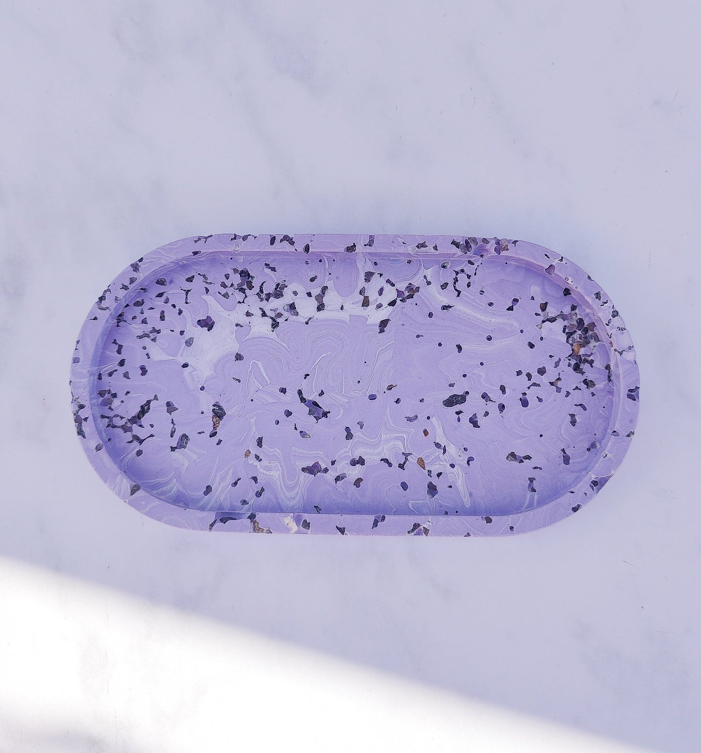 Lilac And Amethyst Jesmonite Trinket Tray