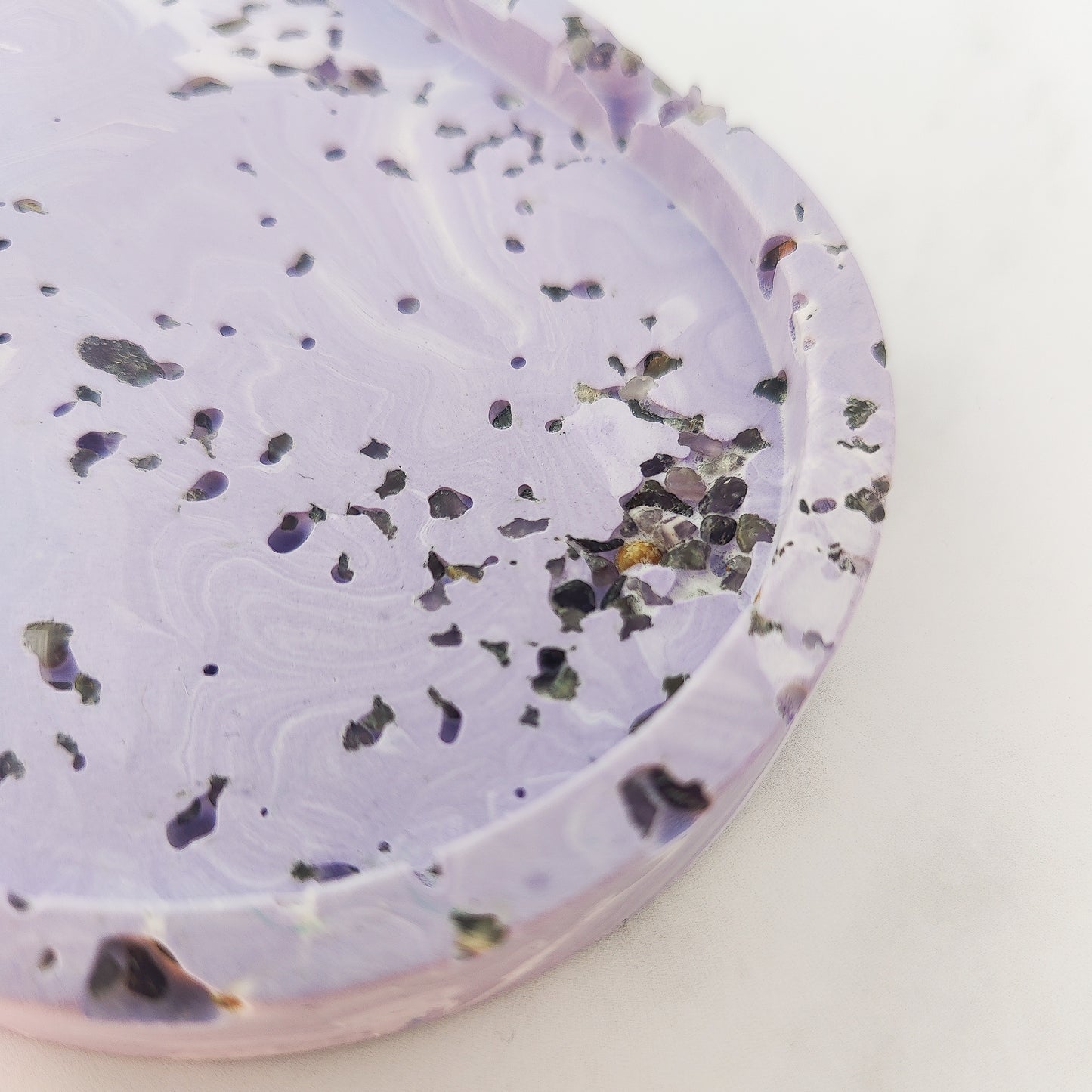 Lilac And Amethyst Jesmonite Trinket Tray