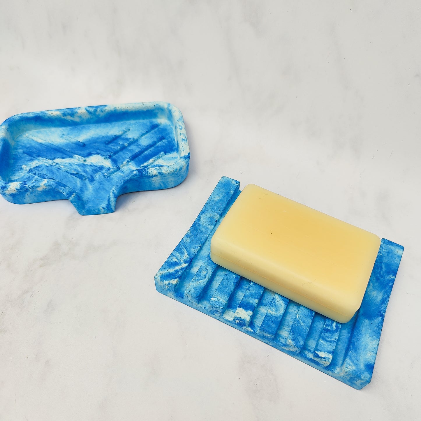Blue Waves Jesmonite Soap Dish