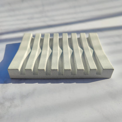 White Jesmonite Soap Dish