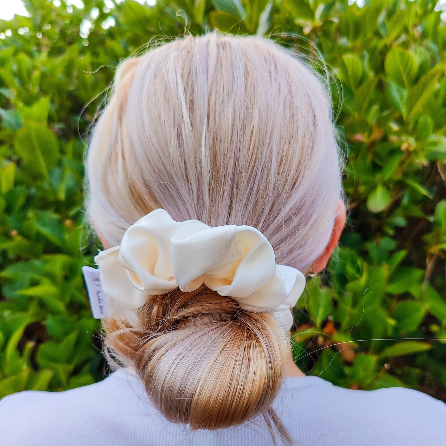 Ivory Satin Scrunchie Regular