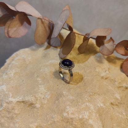 Amethyst Bubble Ring UK Size M