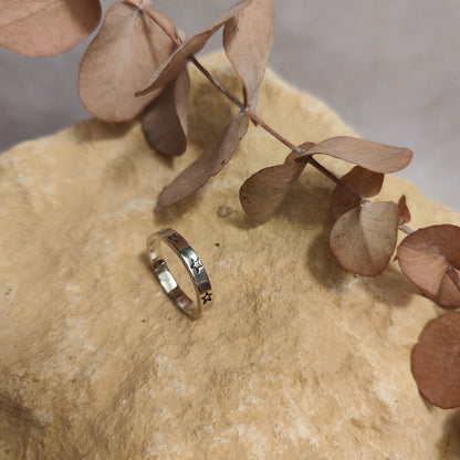 Star Print Ring UK Size P