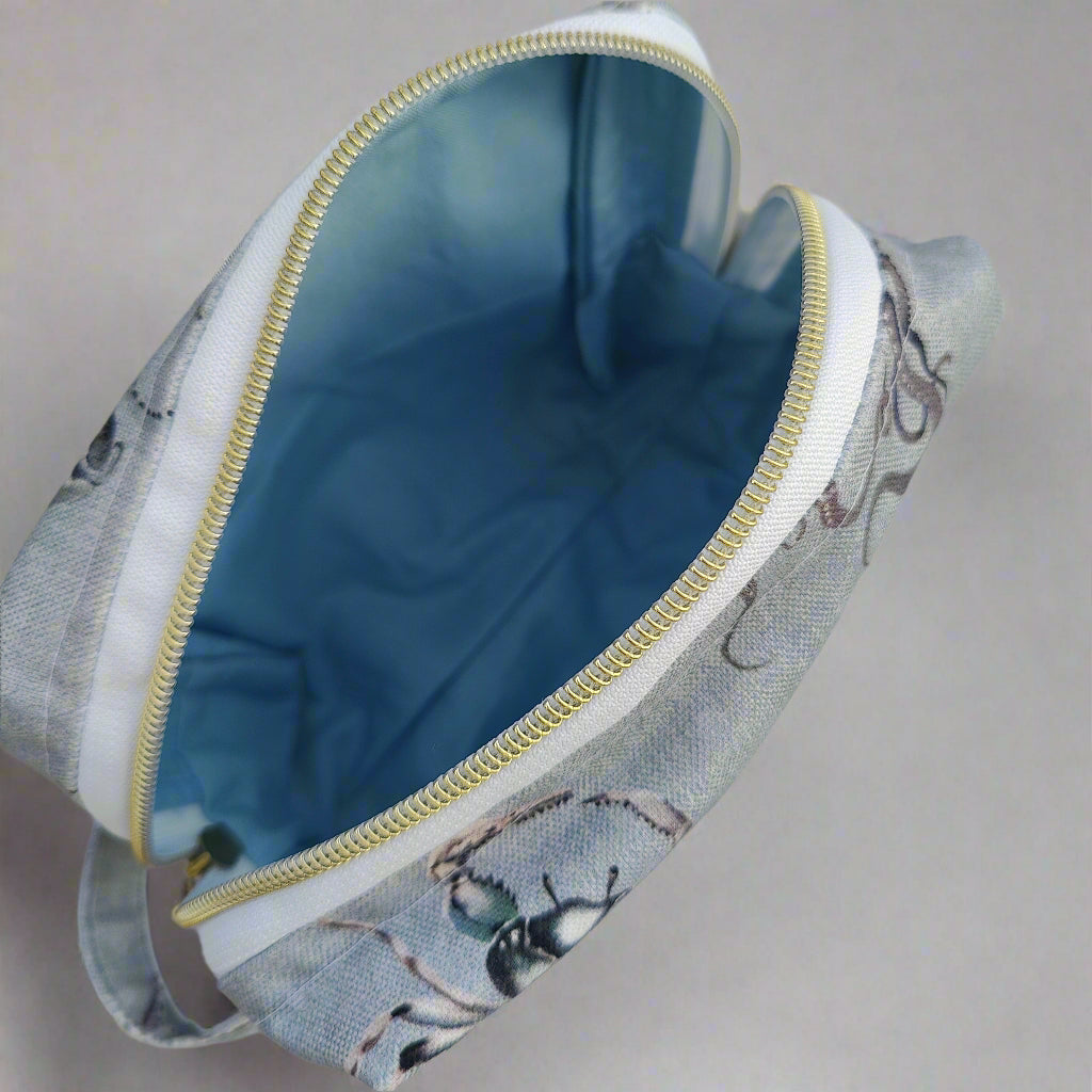 Large Blue Ocean Cosmetic Pouch