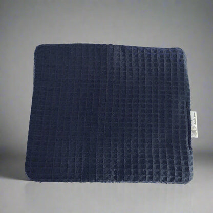 Navy Waffle Bamboo Face Cloth Flannel