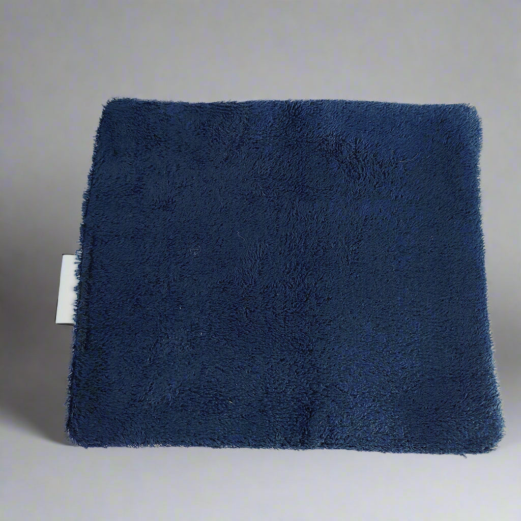 Navy Waffle Bamboo Face Cloth Flannel