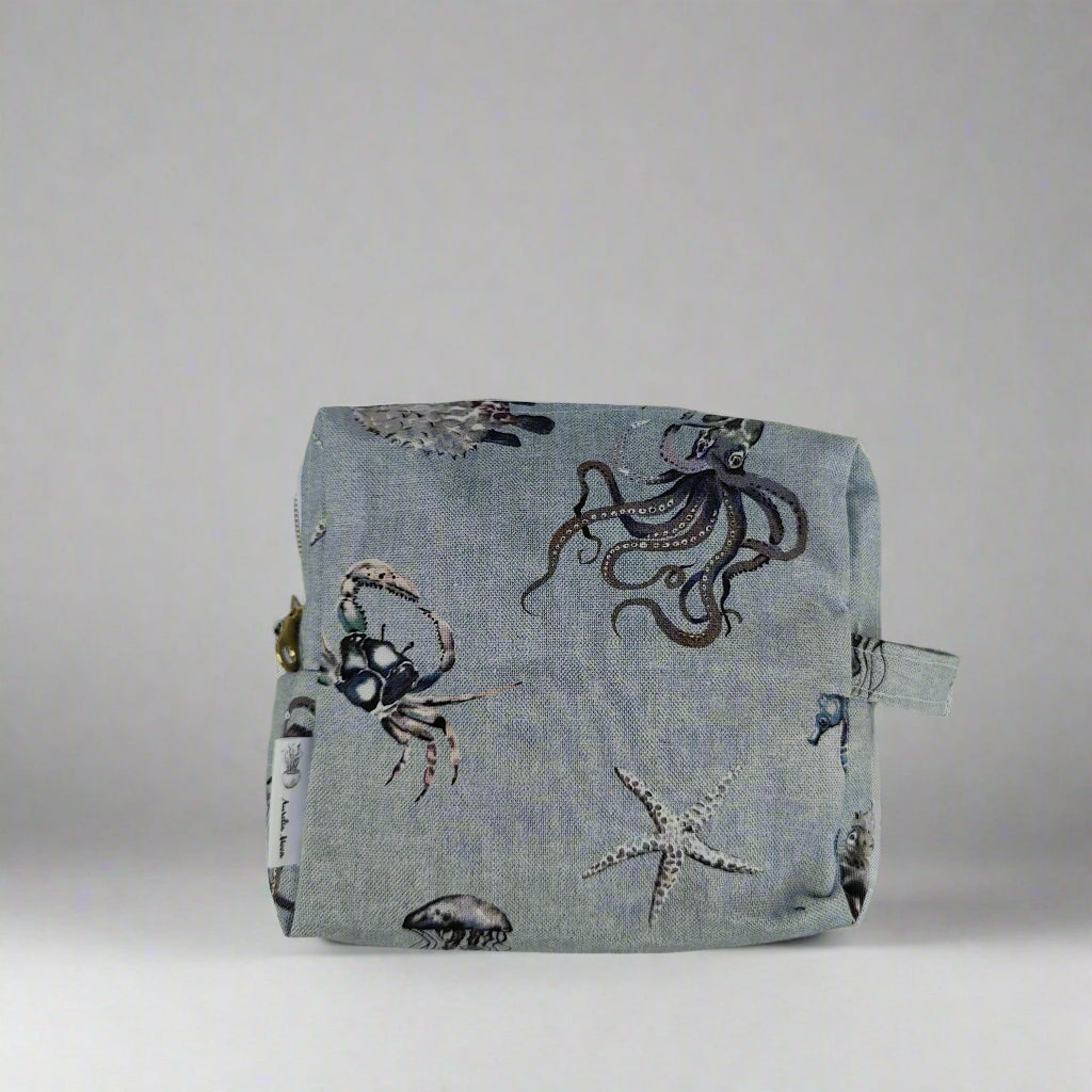 Small Blue Ocean Cosmetic Pouch