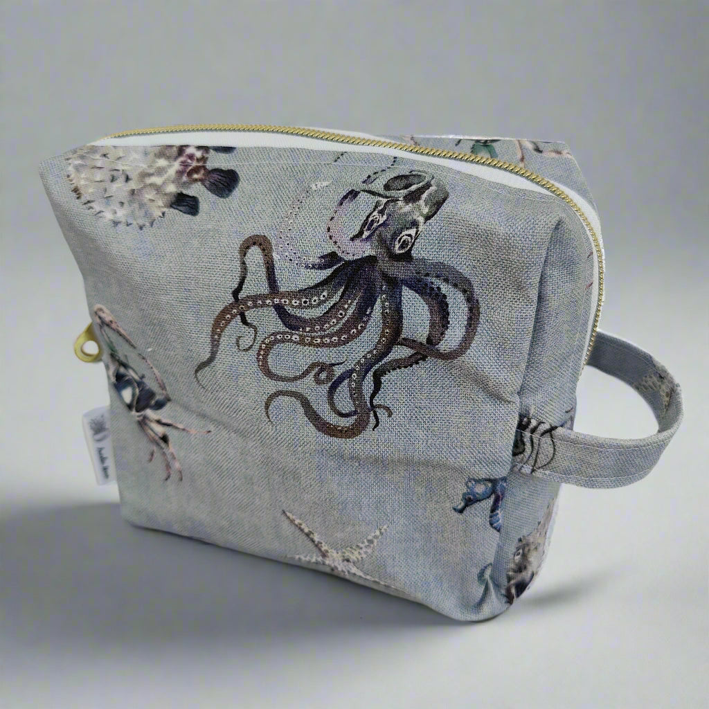 Small Blue Ocean Cosmetic Pouch
