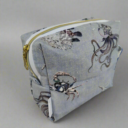 Small Blue Ocean Cosmetic Pouch