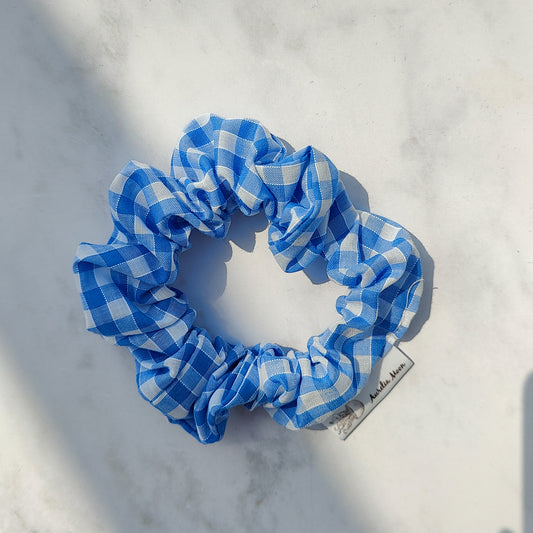Blue Gingham Scrunchie Regular
