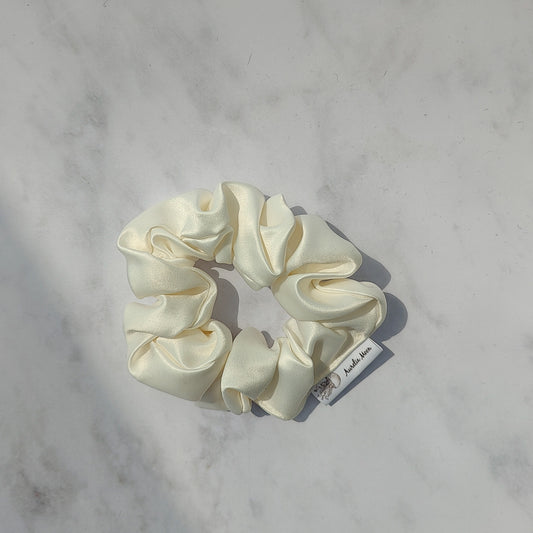 Ivory Satin Scrunchie Regular