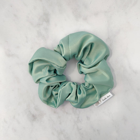 Seafoam Satin Scrunchie Large