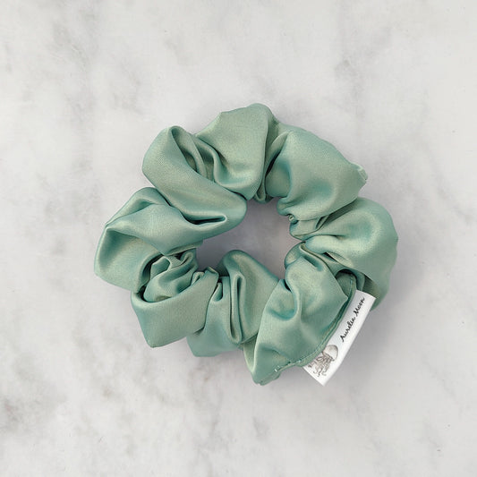 Seafoam Satin Scrunchie Regular