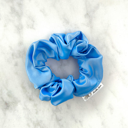Sky Satin Scrunchie Regular