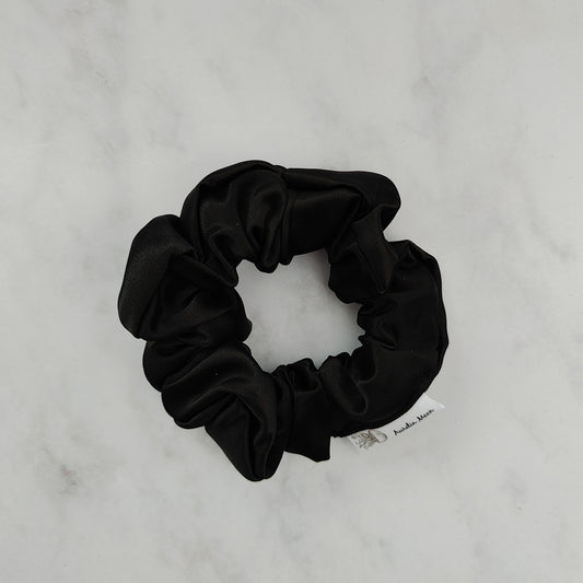 Black Satin Scrunchie Regular