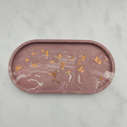 Wine Red Oval Tricket Tray