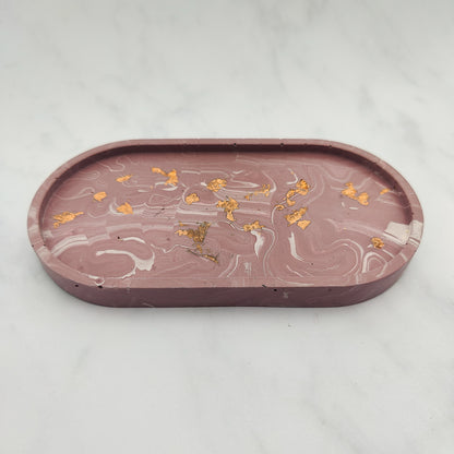Wine Red Oval Tricket Tray