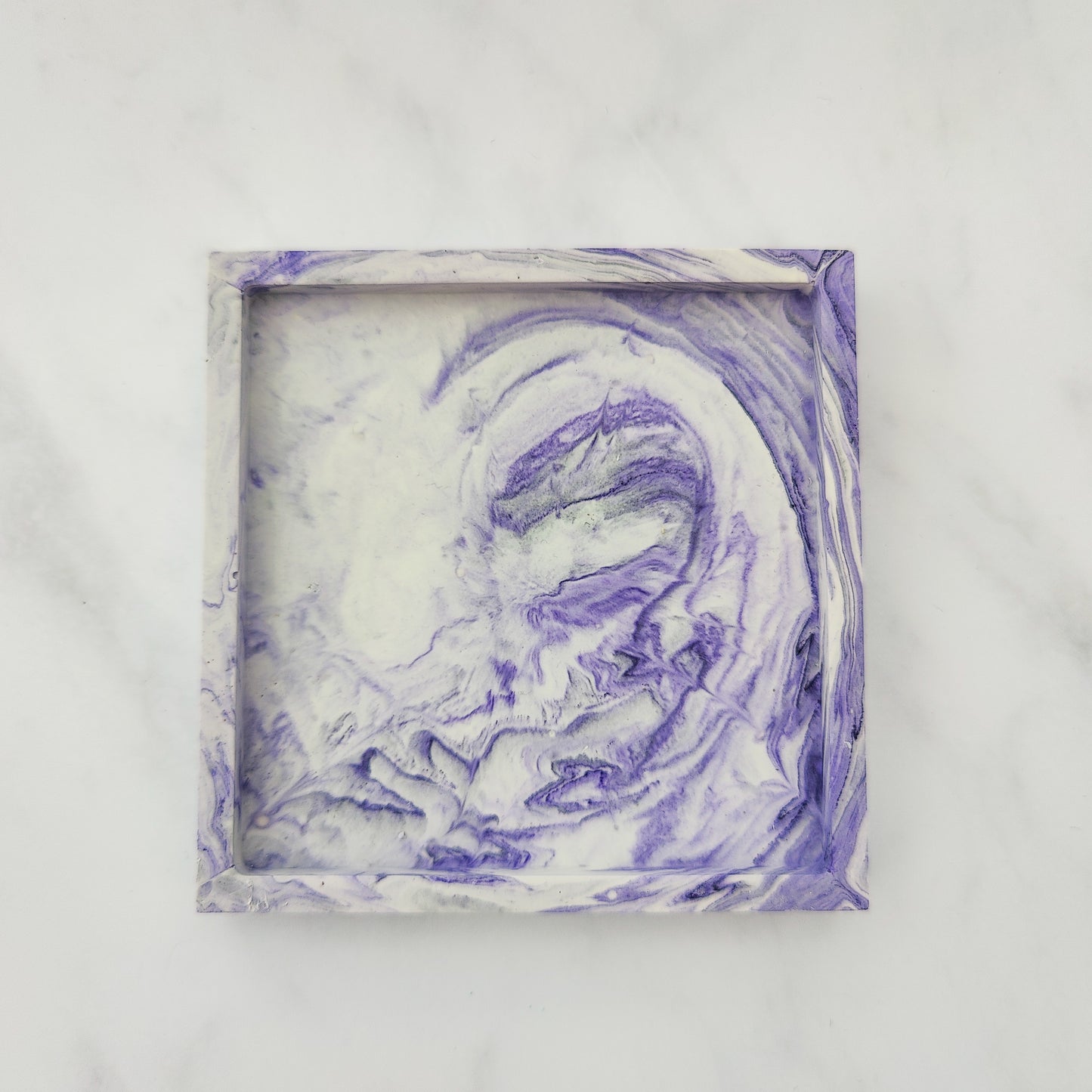 Lilac Swirl Square Coaster Set Of 2