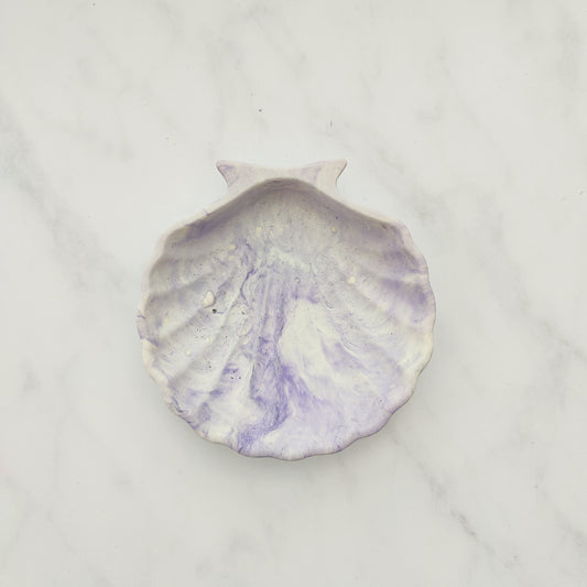 Lilac Swirl Shell Trinket Dish