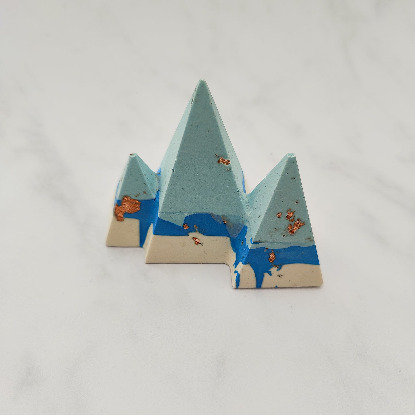 Blue Dipped With Rose Gold Ring Holder