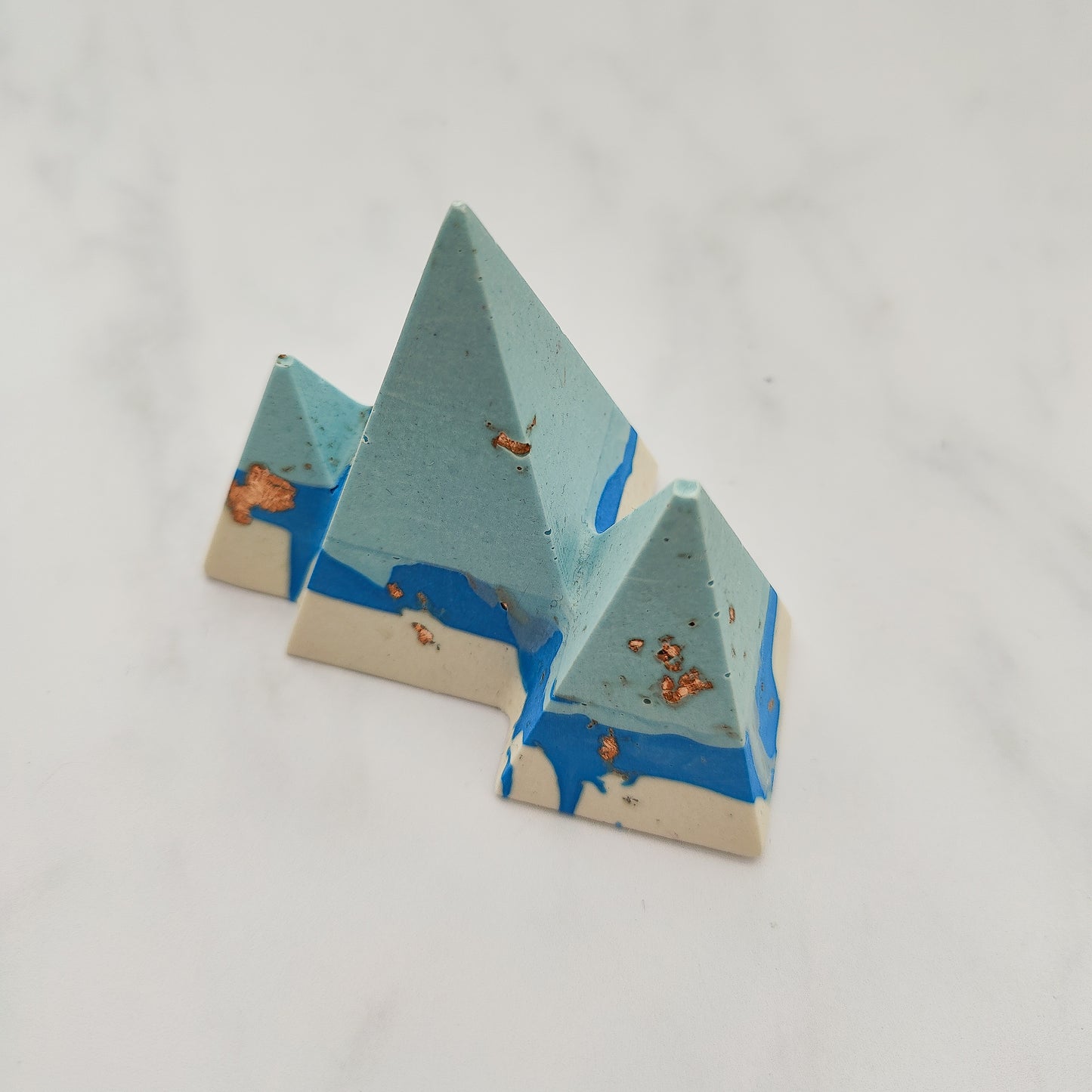 Blue Dipped With Rose Gold Ring Holder