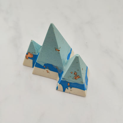 Blue Dipped With Rose Gold Ring Holder