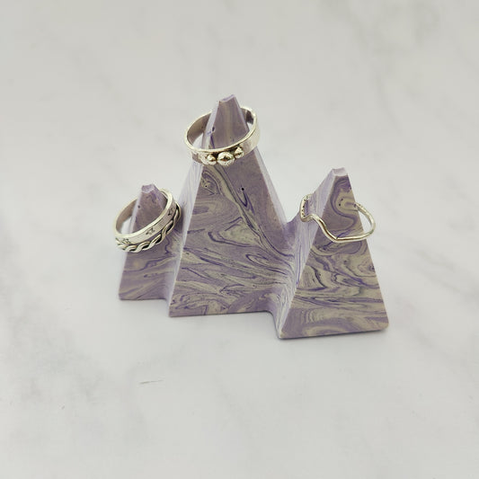 Lilac Swirl Jesmonite Ring Holder